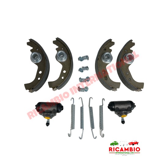 Front Brake Kit (Shoes,Cylinders,Springs,Fittings)  - Fiat 600