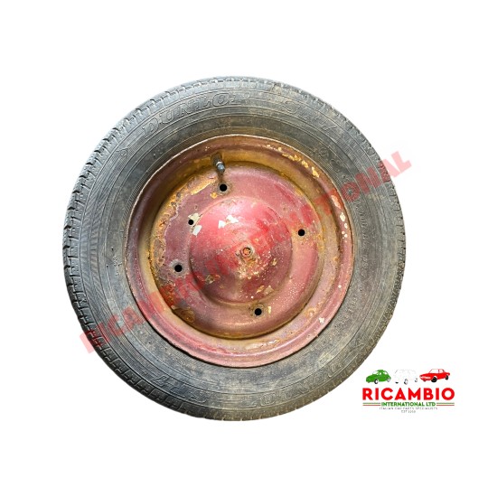 Rueda y neumático de acero de segunda mano - Classic Fiat 500