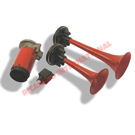 Twin Air Horn Kit 12V - All Classic Cars 